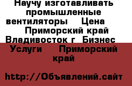 Научу изготавливать промышленные вентиляторы. › Цена ­ 600 - Приморский край, Владивосток г. Бизнес » Услуги   . Приморский край